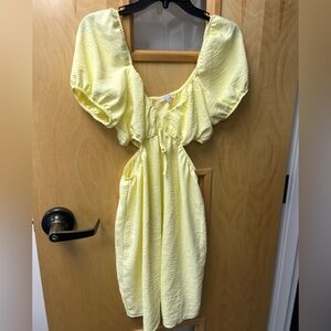 Love Tree Light Yellow open side Dress medium
